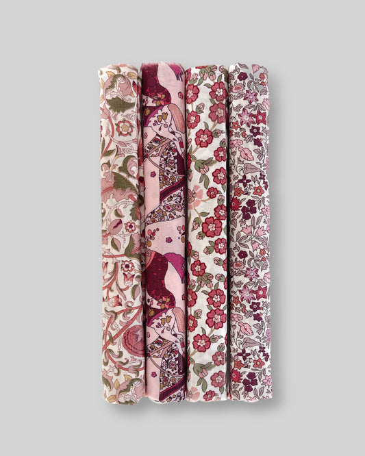 4 stk Liberty “Ninth” Rosa-grøn