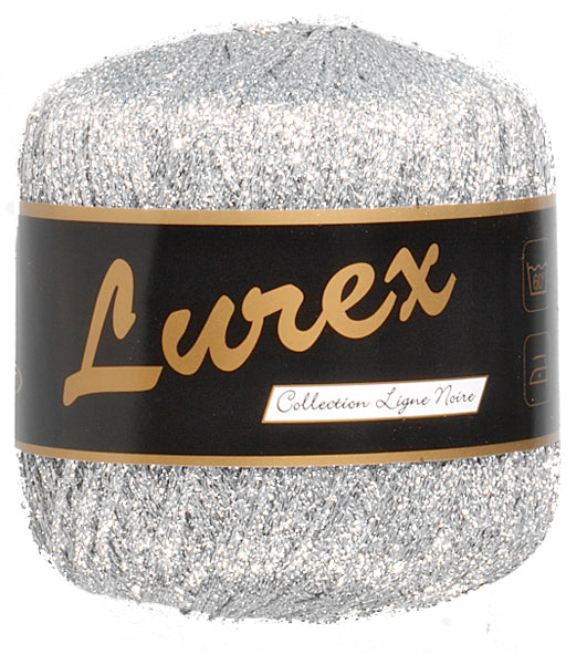 Lurex Glimmergarn  - Sølv
