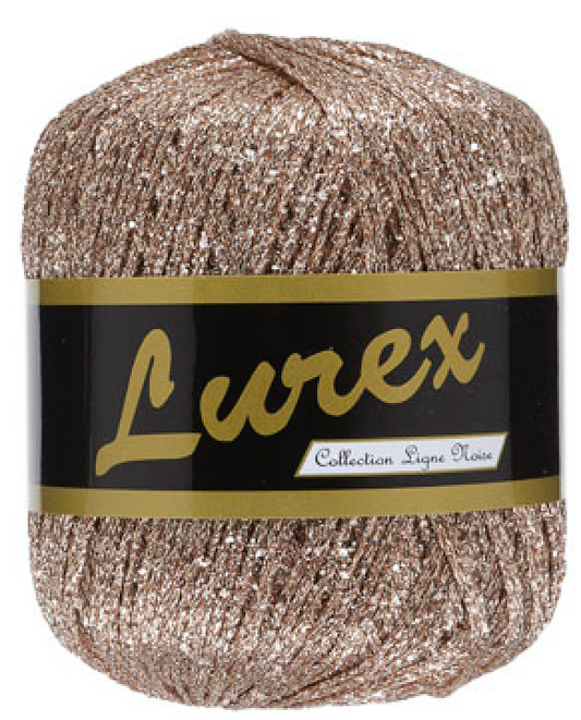 Lurex Glimmergarn  - Lys brun
