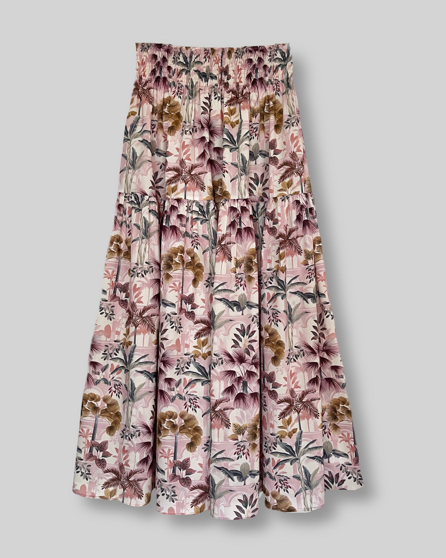 KOMMER SNART One size nederdel i Liberty med smock - Maxi / Tropical