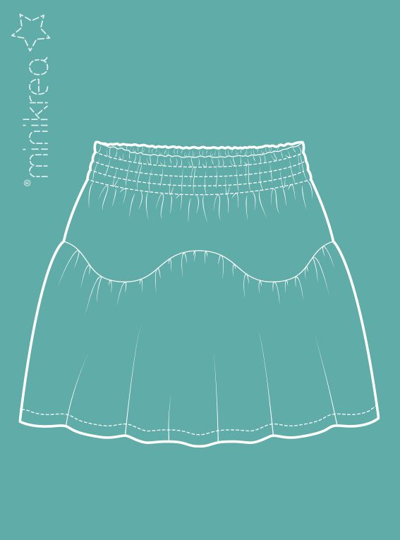 MINIKREA Skirt with frills 1-8 years – Paper pattern