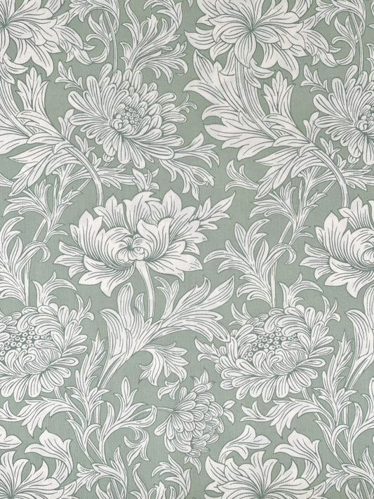 William Morris stof / Chrysanthemum Tonal - Støvet Oliven