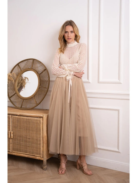 Choklate tylnederdel  - Beige