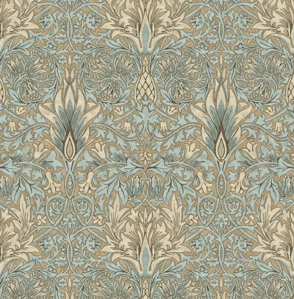 William Morris stof / Snakeshead Aqua