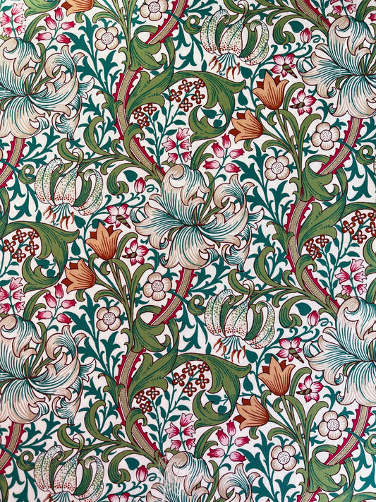 William Morris bomulds stof / Golden Lily