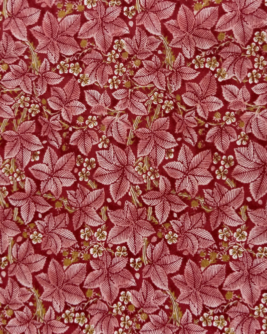 William Morris bomulds stof / Bramble Rød
