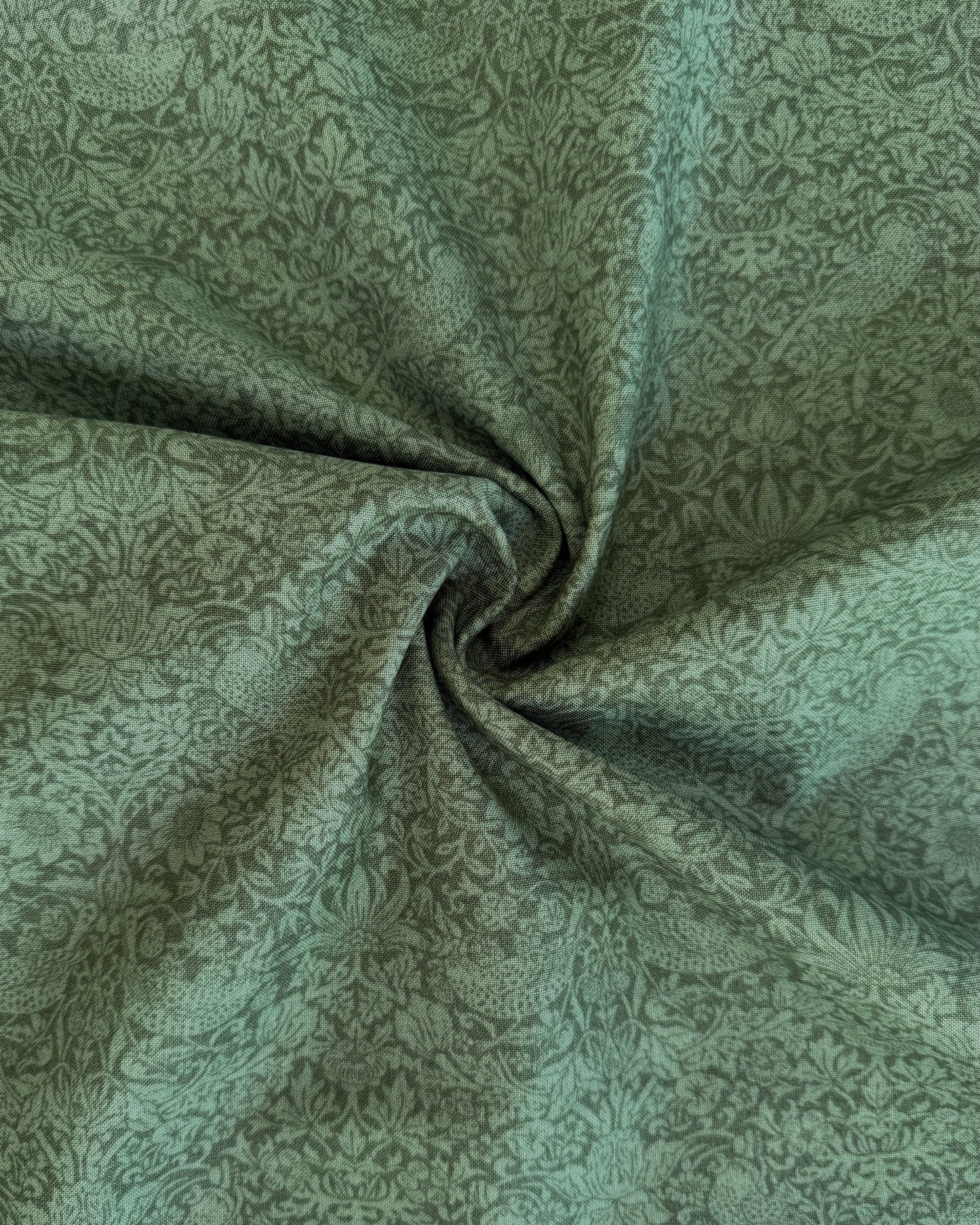 William Morris bomulds stof / Tonal Strawberry thief Grøn