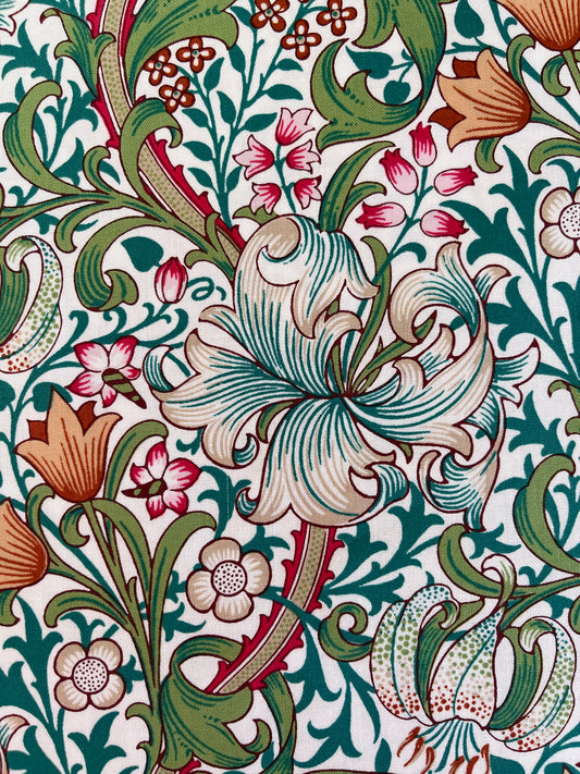 Stofstykke - Golden Lily / Magenta