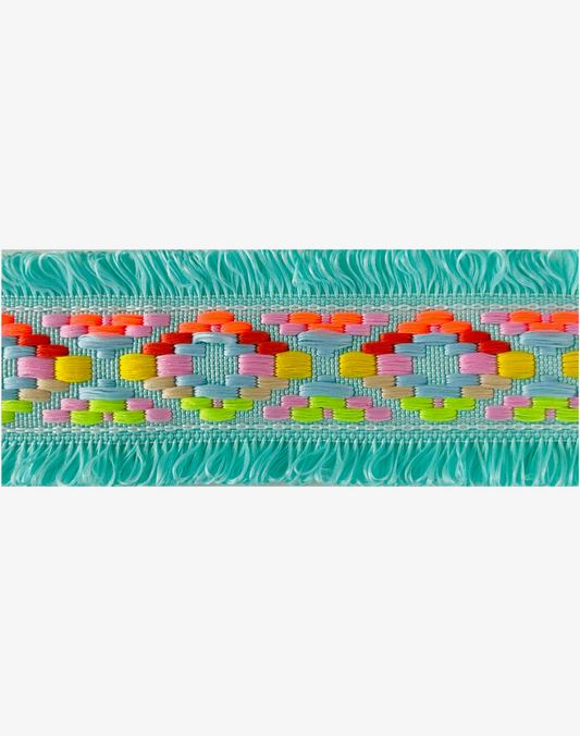 Ribbon with fringes - Blue