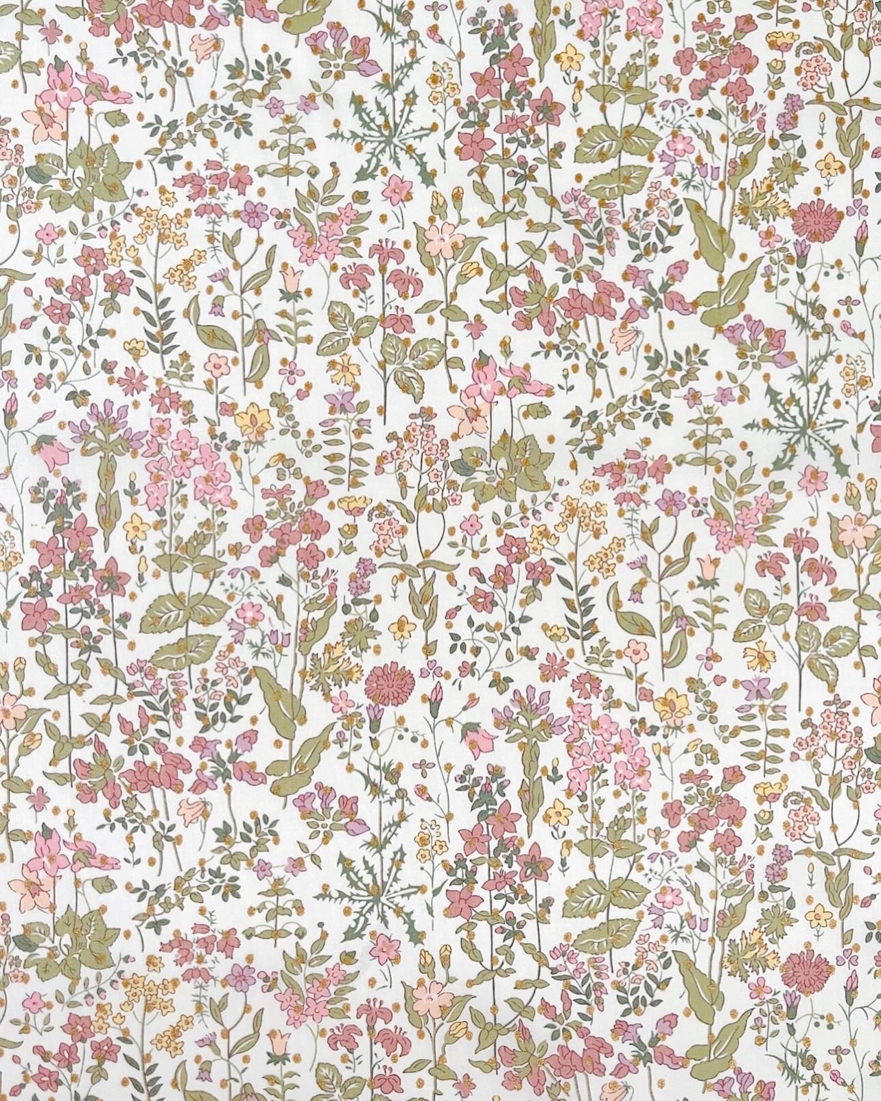 Liberty stof  "Field flower spot" Blomstret bomuldsmetervare Tana Lawn. (KUN 40 cm tilbage)