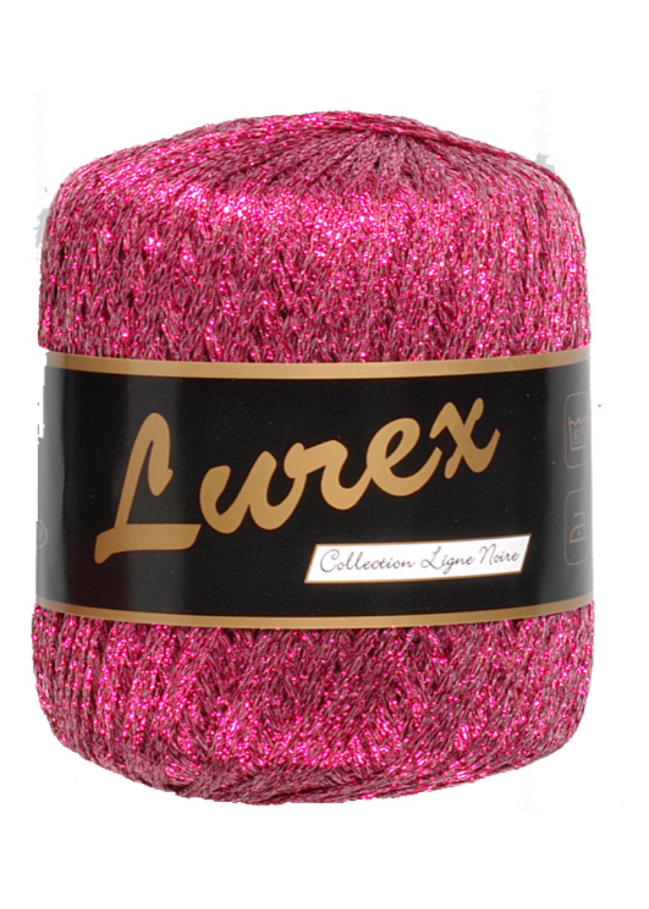 Glimmergarn fra Lurex i hot pink