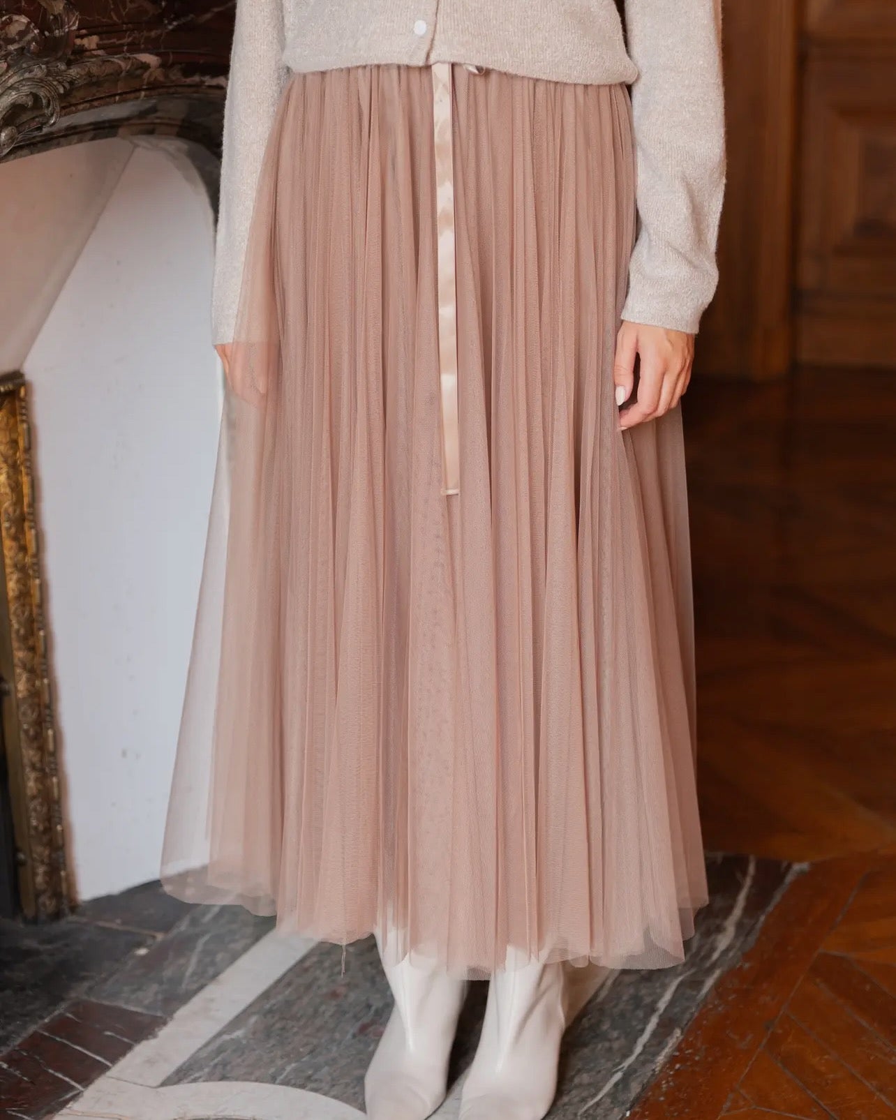 Choklate tylnederdel  - Nude