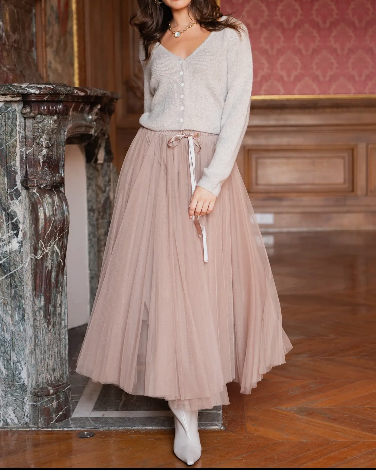 Choklate tylnederdel  - Nude